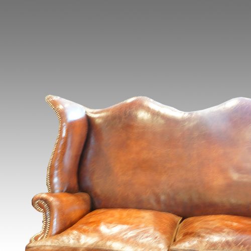 fig 3. Georgian leather wing sofa