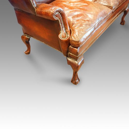 fig 4. Georgian leather wing sofa