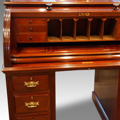 fig 1. Victorian mahogany cylinder desk
