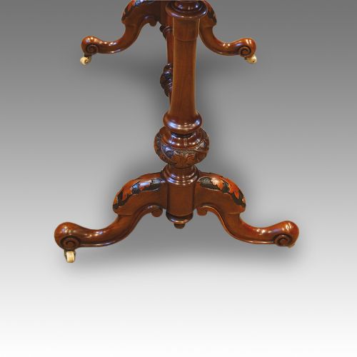 fig 1. Victorian oval inlaid walnut stretcher table