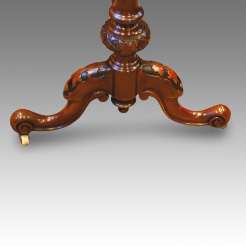 fig 4. Victorian oval inlaid walnut stretcher table