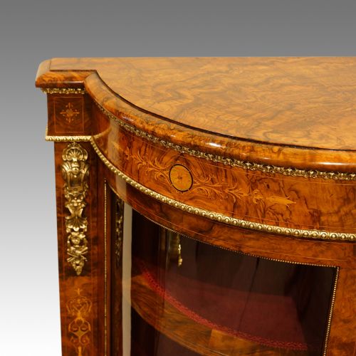 fig 1. Victorian inlaid walnut 4 door credenza