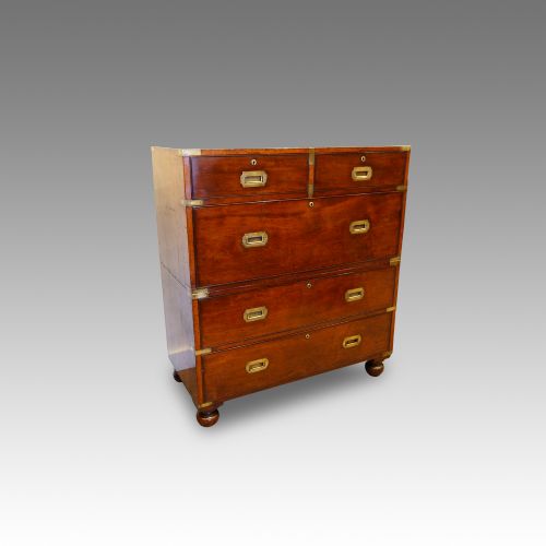 Victorian Mahogany Military Chest