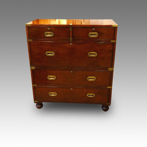fig 1. Victorian mahogany military chest