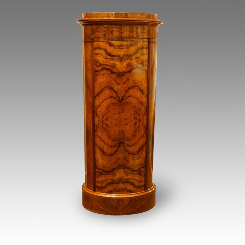 Victorian Burr Walnut Pillar Box Cabinet