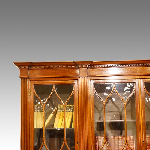 fig 1. 19thc. mahogany inlaid small library bookcase