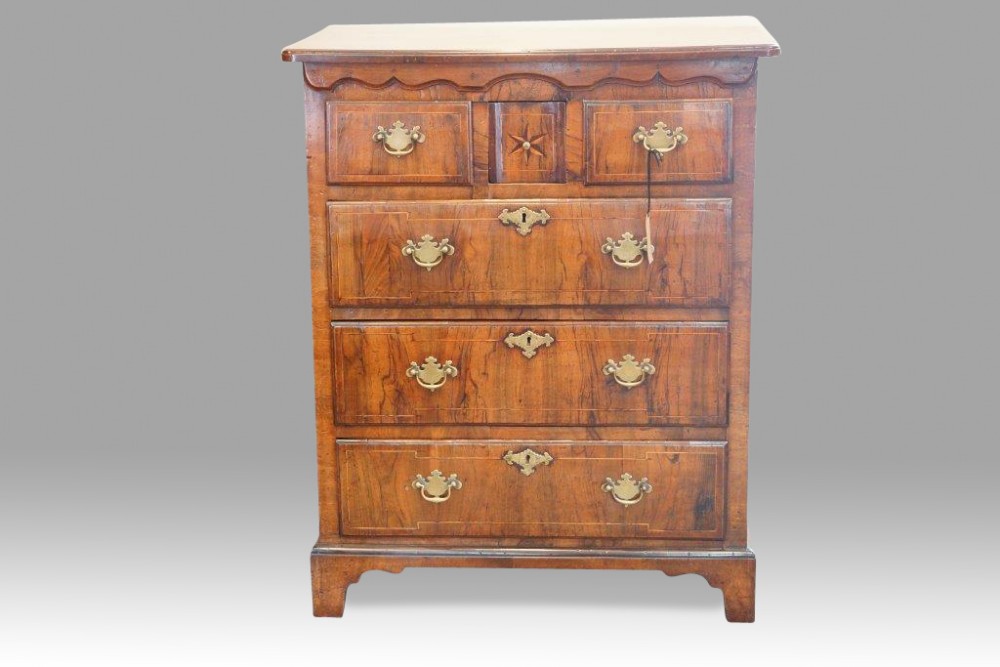 George III walnut Norfolk chest