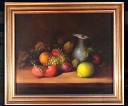 STILL LIFE FRUIT OIL PAINTING ON CANVAS