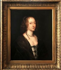 STUDIO OF VAN DYCK PORTRAIT OF LADY FRANCES SEYMOUR DUTCH GOLDEN AGE 17TH OIL PAINTINGS