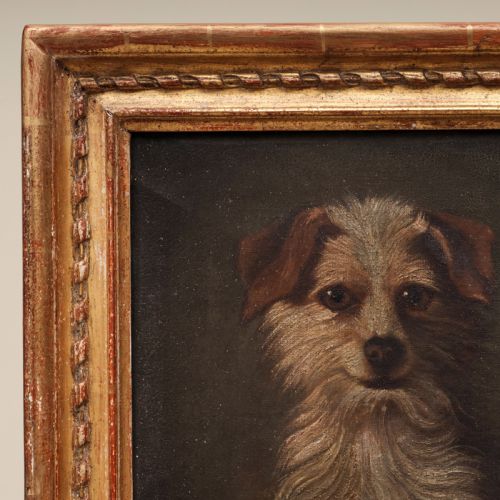 A 19TH CENTURY PAINTING OF A DOG - ADDITIONAL PHOTO 3