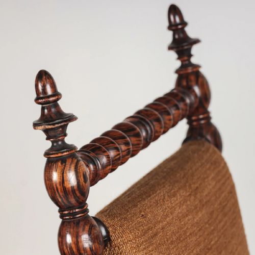 A PAIR OF 19TH CENTURY FAUX ROSEWOOD ARMCHAIRS - ADDITIONAL PHOTO 8