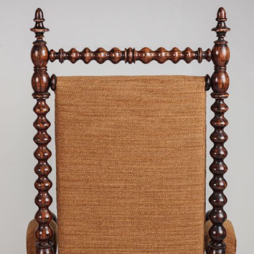 A PAIR OF 19TH CENTURY FAUX ROSEWOOD ARMCHAIRS - ADDITIONAL PHOTO 12