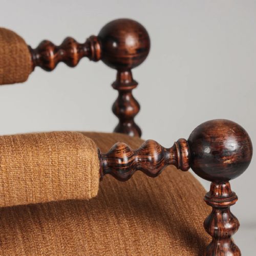 A PAIR OF 19TH CENTURY FAUX ROSEWOOD ARMCHAIRS - ADDITIONAL PHOTO 15