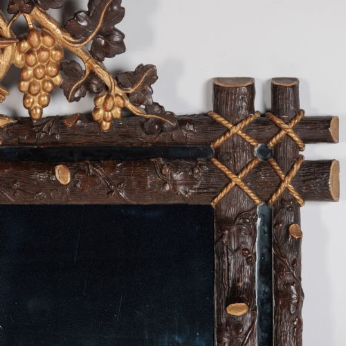 A 19TH CENTURY FAUX BOIS MIRROR - ADDITIONAL PHOTO 5