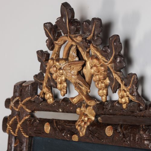 A 19TH CENTURY FAUX BOIS MIRROR - ADDITIONAL PHOTO 6
