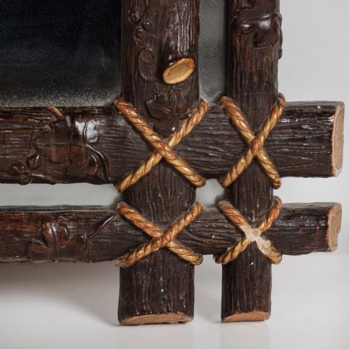 A 19TH CENTURY FAUX BOIS MIRROR - ADDITIONAL PHOTO 8