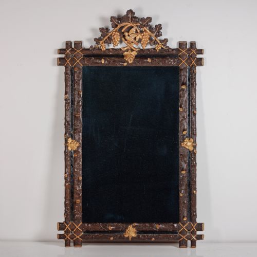 A 19TH CENTURY FAUX BOIS MIRROR - ADDITIONAL PHOTO 12