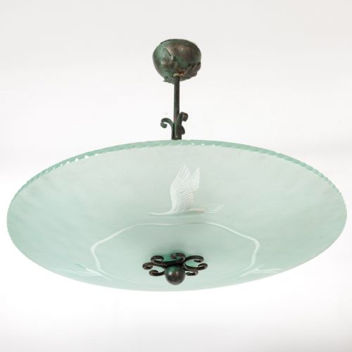 A 19TH CENTURY SWEDISH CEILING LIGHT