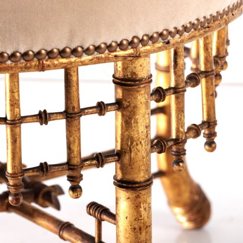A 19TH CENTURY FAUX BAMBOO STOOL - ADDITIONAL PHOTO 2