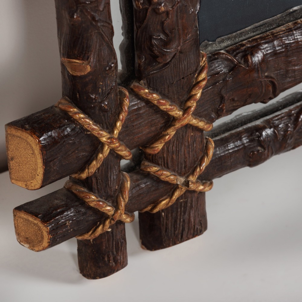 A 19th Century Faux Bois Mirror View IV
