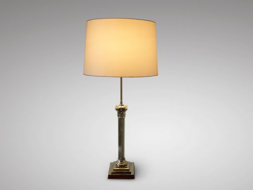 Antique Brass Table Lamp in the Corinthian Style