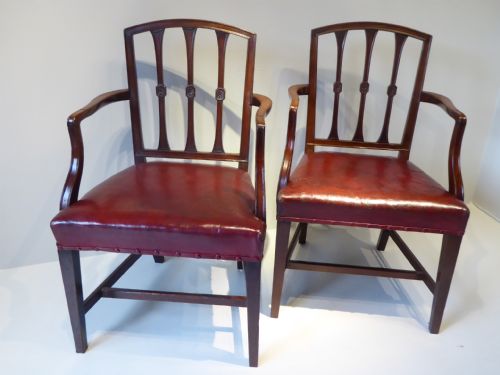 fig 1. Set of six George III Mahogany Dining Chairs