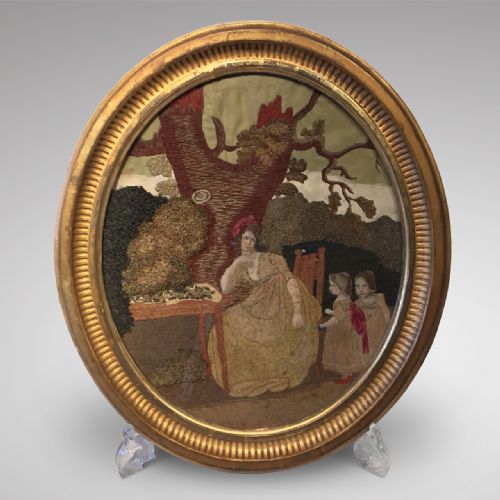 Georgian Silk Stumpwork Picture