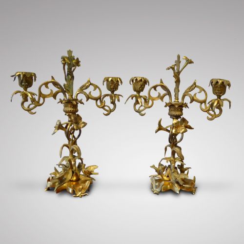 A Pair of French Louis Phillipe Candelabra