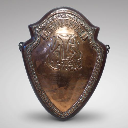 Early 20th Century Copper Sports Shield