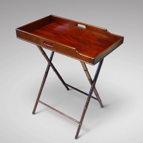 19th Century Mahogany Butler's Tray on Stand