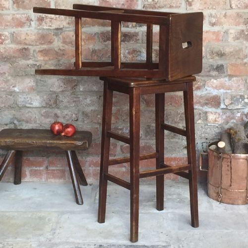 A Matched Pair of Elm Stools