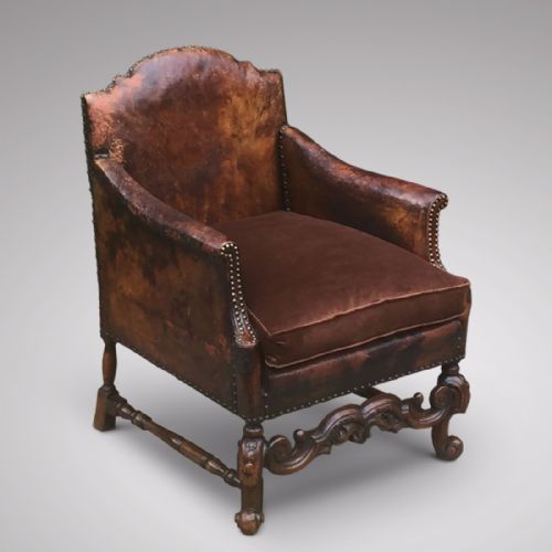 Early 20th Century Leather Chair