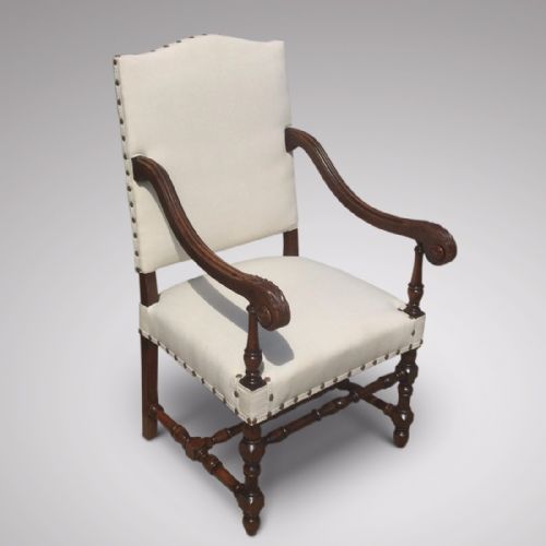 SUPERB 19TH CENTURY OPEN ARMCHAIR - ADDITIONAL PHOTO 1