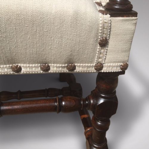 SUPERB 19TH CENTURY OPEN ARMCHAIR - ADDITIONAL PHOTO 2