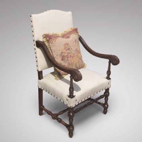 SUPERB 19TH CENTURY OPEN ARMCHAIR - ADDITIONAL PHOTO 3
