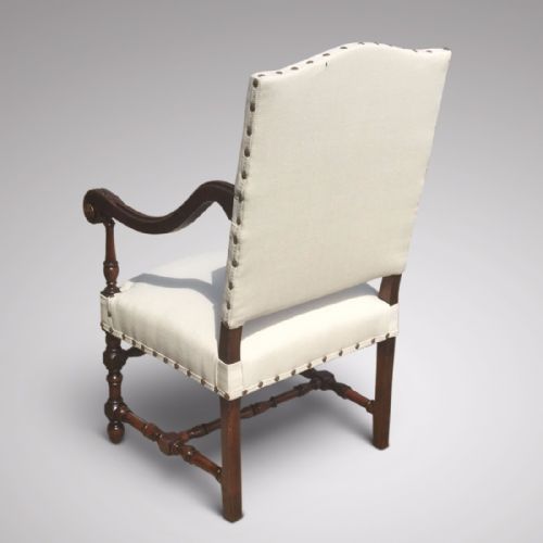 SUPERB 19TH CENTURY OPEN ARMCHAIR - ADDITIONAL PHOTO 4