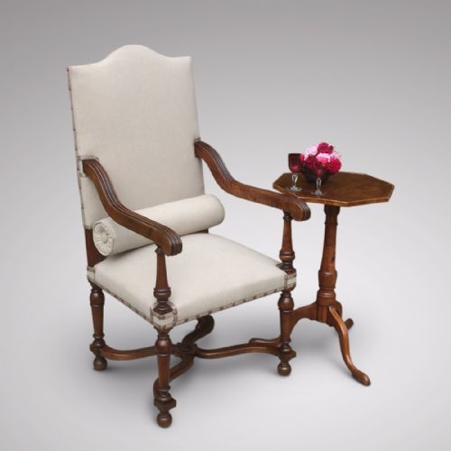 19th Century High Back Open Armchair
