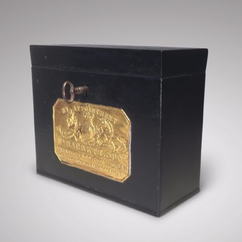 fig 1. Victorian Tin Box with Hinged Lid