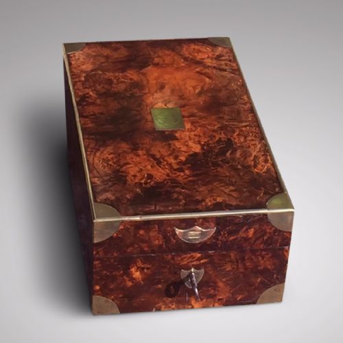 Victorian Mulberry Wood Campaign Toilette Box