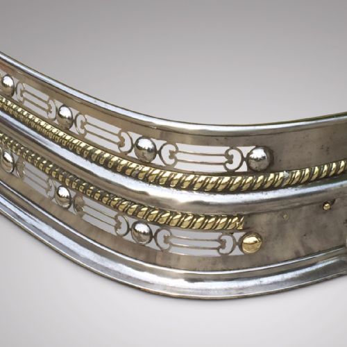 Georgian Steel and Brass Fender