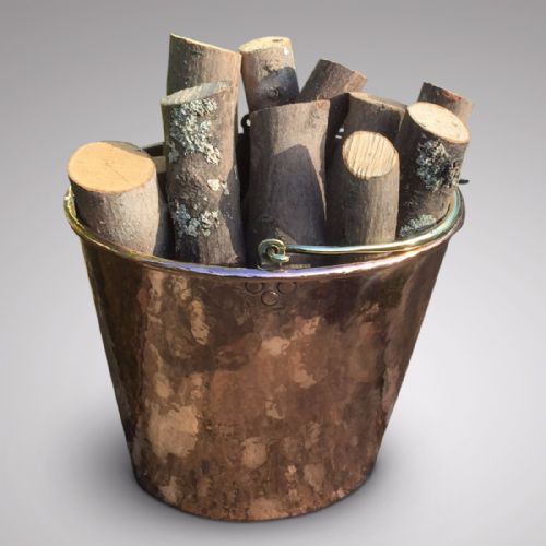 Georgian Oval Copper Peat Bucket