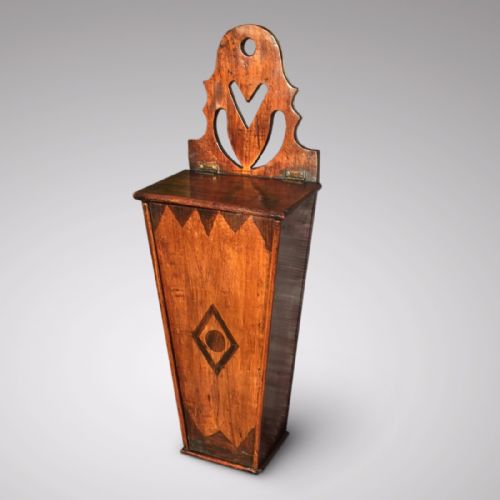 George III Inlaid Mahogany Candle/cutlery Box