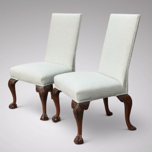 Superb Pair of George II Style Side Chairs