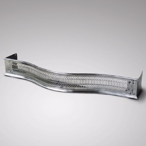 19th Century Polished Steel Serpentine Fender