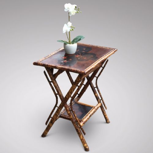 An Unusual Victorian Bamboo Side Table