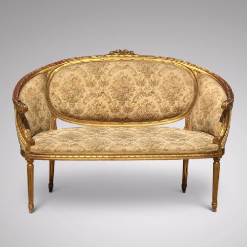 19th Century Giltwood Salon Sofa
