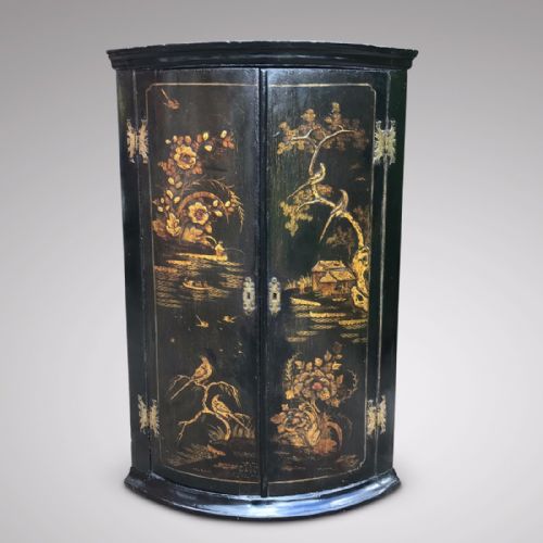 18th Century Japanned Corner Cupboard