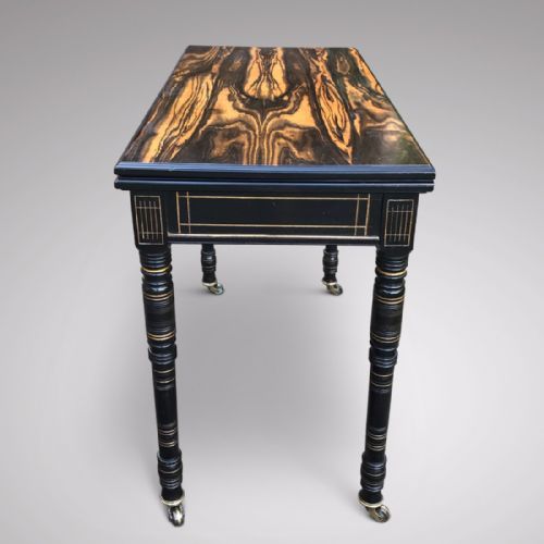 fig 1. Coromandel Fold Over Card Table by Gregory & Co
