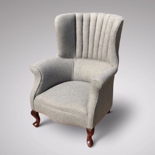 Superb Edwardian Barrel Back Armchair