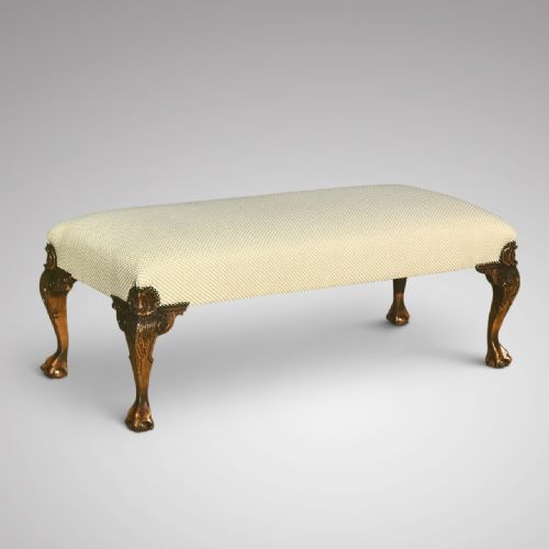 Early 20th Century Upholstered Long Stool